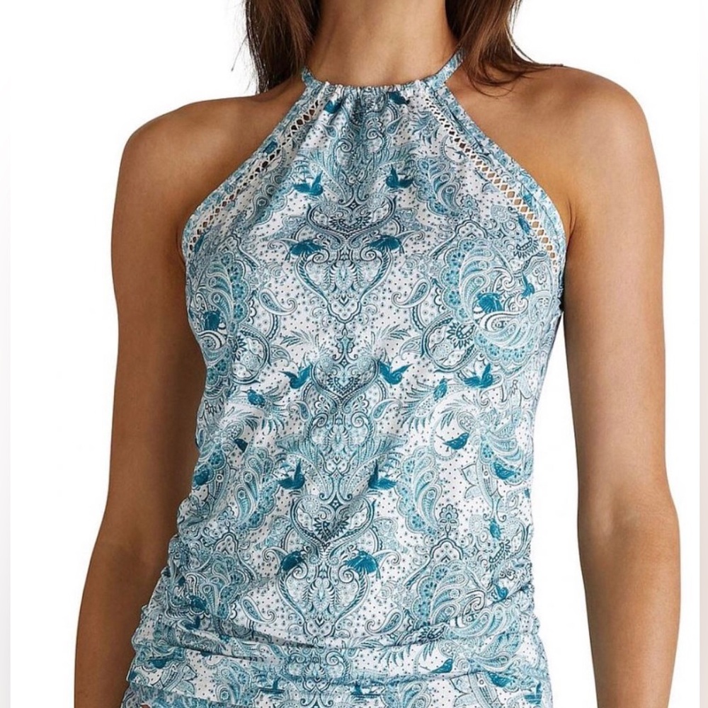 Aqua Blu Eternal Print Lawley Tankini Top